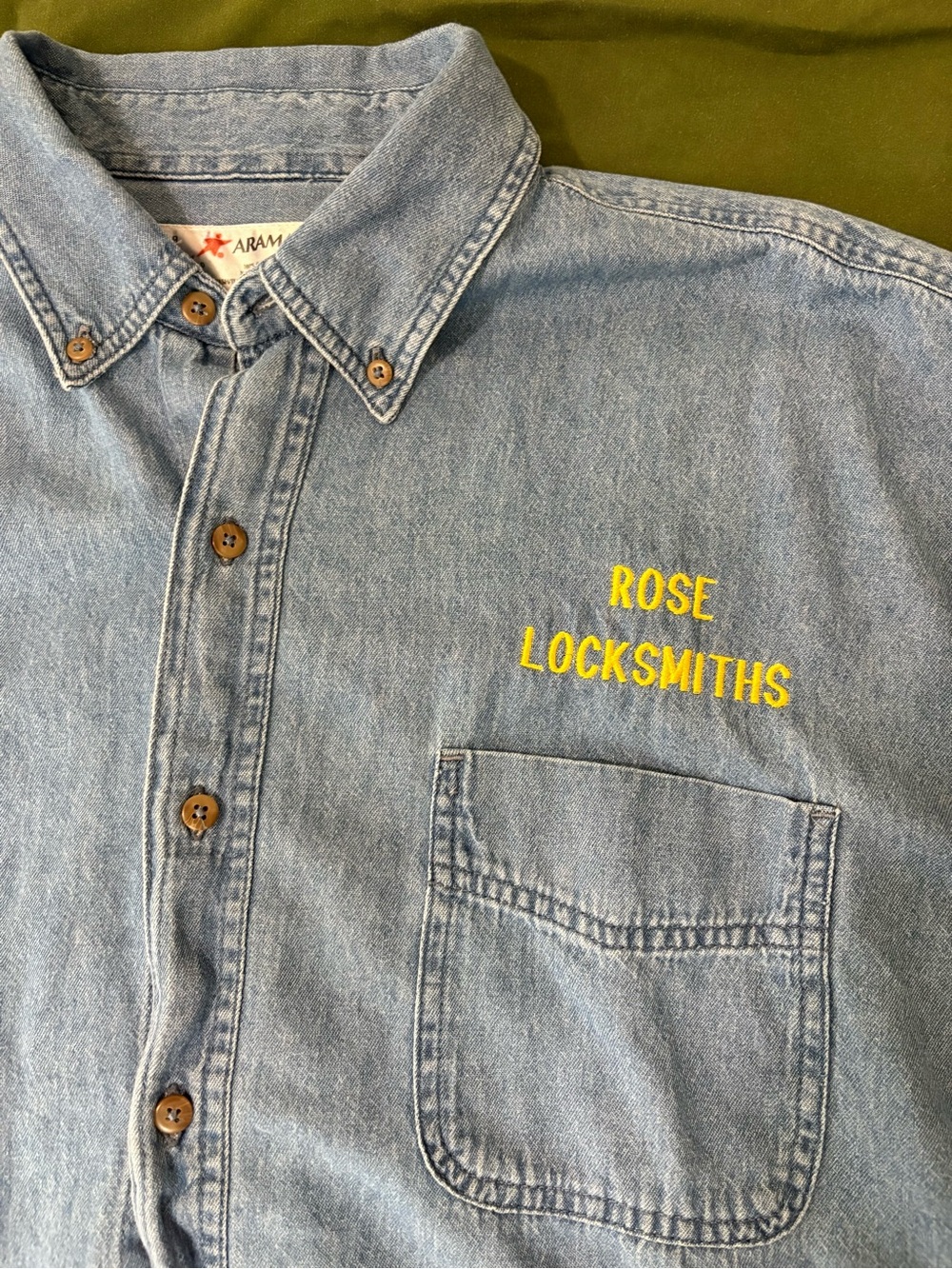Tomboy Futch Denim Cutoff Short Sleeve Button Up